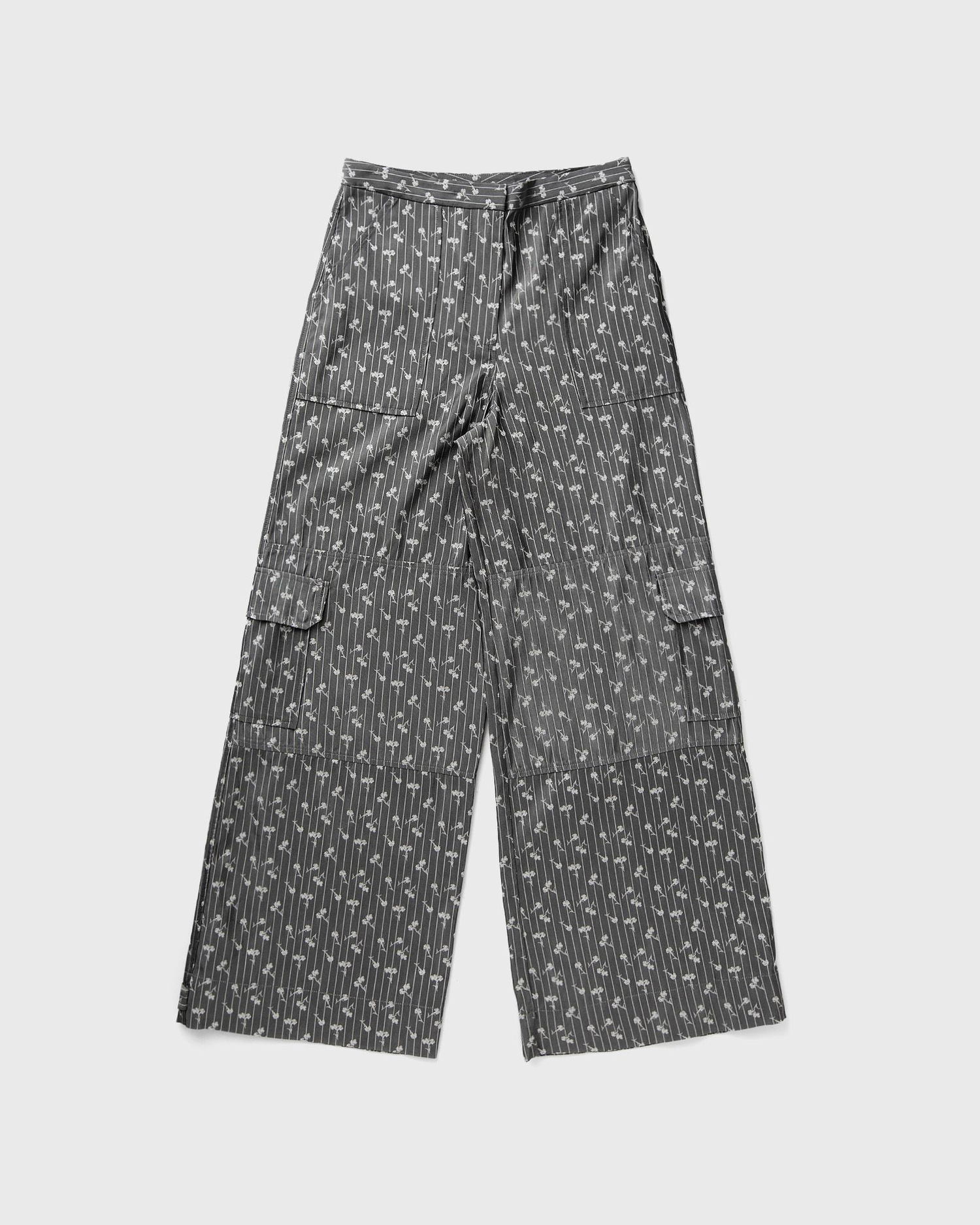 Cargo nohavice GANNI Acetate Jacquard Cargo Pants Šedá | W0168-207, 0