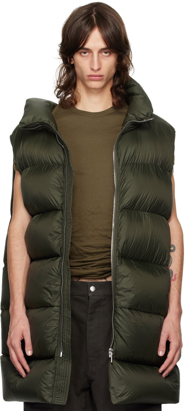 Vesta Rick Owens Flight Down Vest Zelené | RU02D6783 NPD3, 0