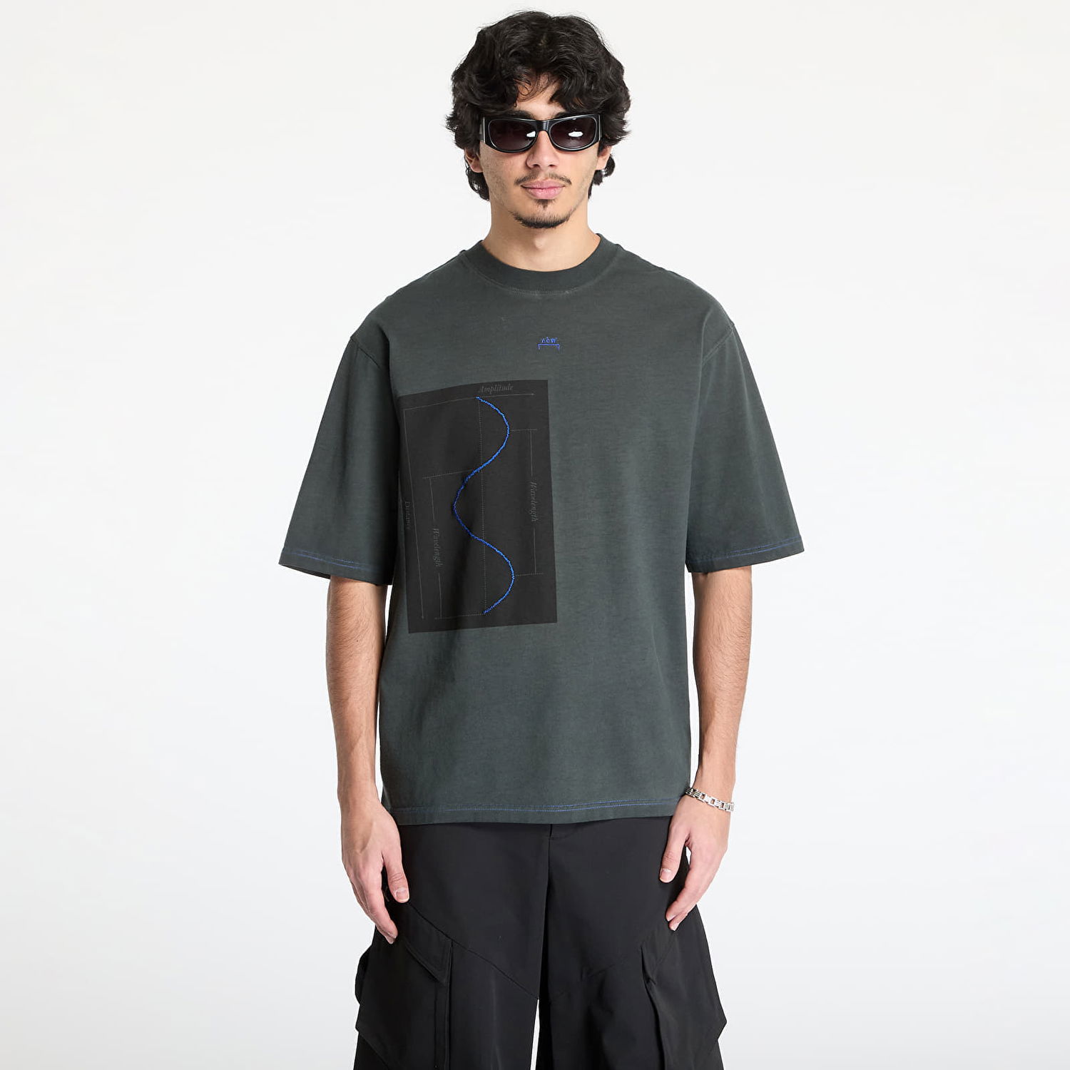 Tričko A-COLD-WALL* A-COLD-WALL* Waveform T-Shirt Zelené | ACWMTS215 Black, 0