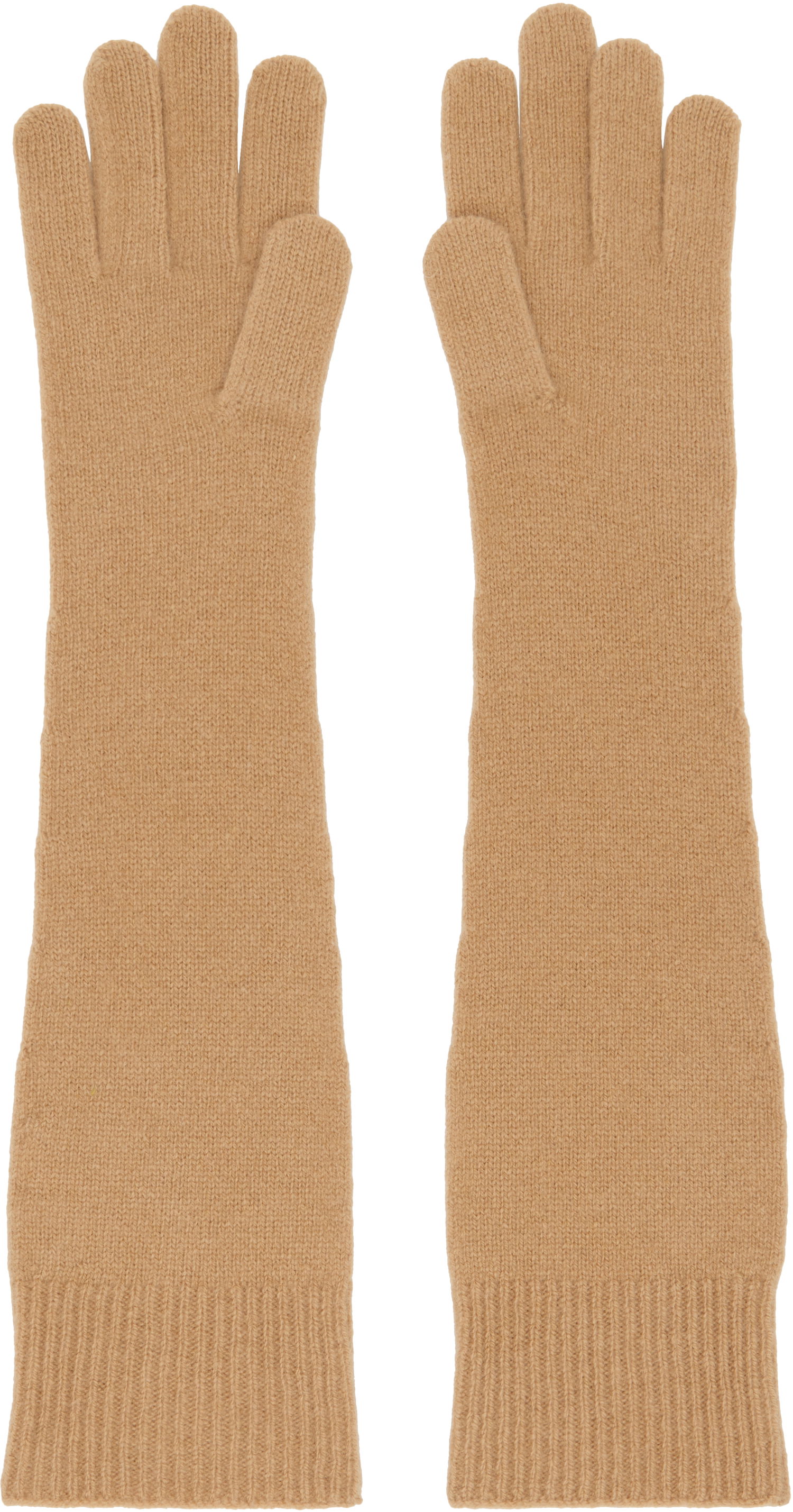Rukavice TOTEME TOTEME Long Knit Gloves Hnedá | 244-WSG0009-YA0004, 1