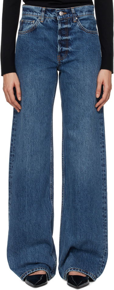 Džínsy Anine Bing ANINE BING Hugh Wide Leg Jeans Modrá | A-06-1134-418-WHD8, 0