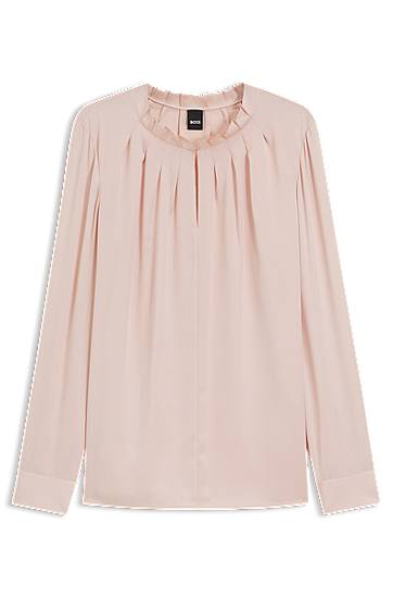 Košeľa BOSS Stretch Silk Regular Fit Blouse Ružová | 50548224, 0