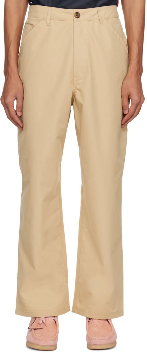 Cargo nohavice Pop Trading Company Worker Straight Fit Cotton Twill Trousers Béžová | POPSS24_04-009, 0