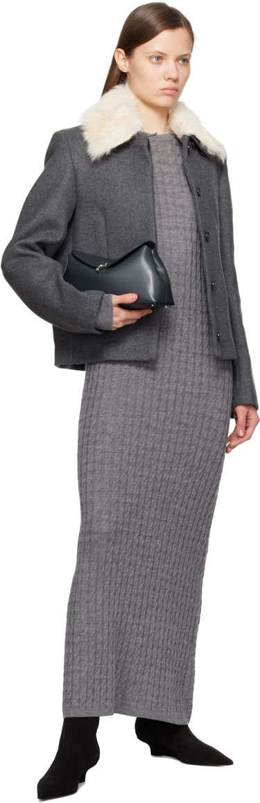 Sveter TOTEME TOTEME Cable Knit Maxi Dress Šedá | 251-WRD0142-YA0036, 3