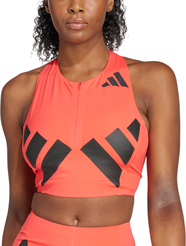 Crop Top adidas Originals Adizero Road to Records Crop Top Červená | jd7321, 0