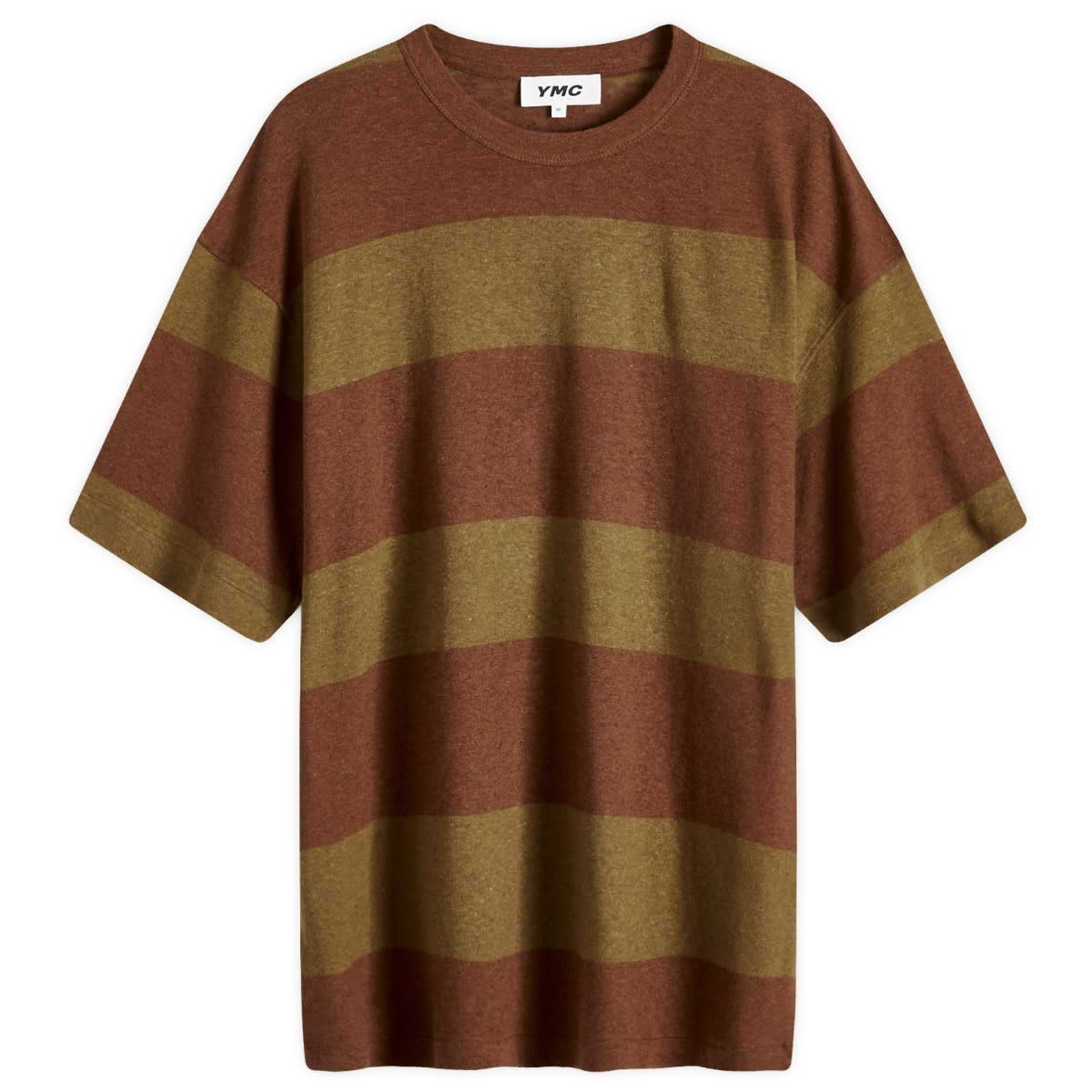 Tričko YMC Triple Stripe T-Shirt Hnedá | P6WMC-20, 0