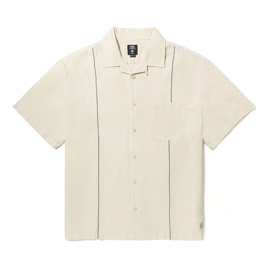 Košeľa Vans Mikey February Buttondown Shirt Béžová | VN000CB58DH, 0