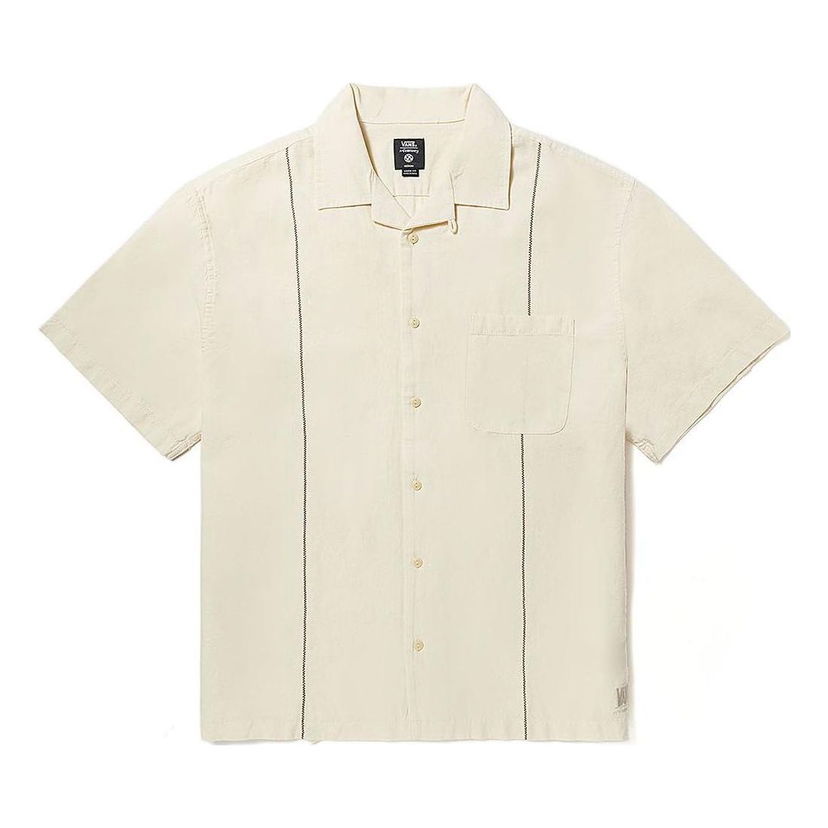 Košeľa Vans Mikey February Buttondown Shirt Béžová | VN000CB58DH