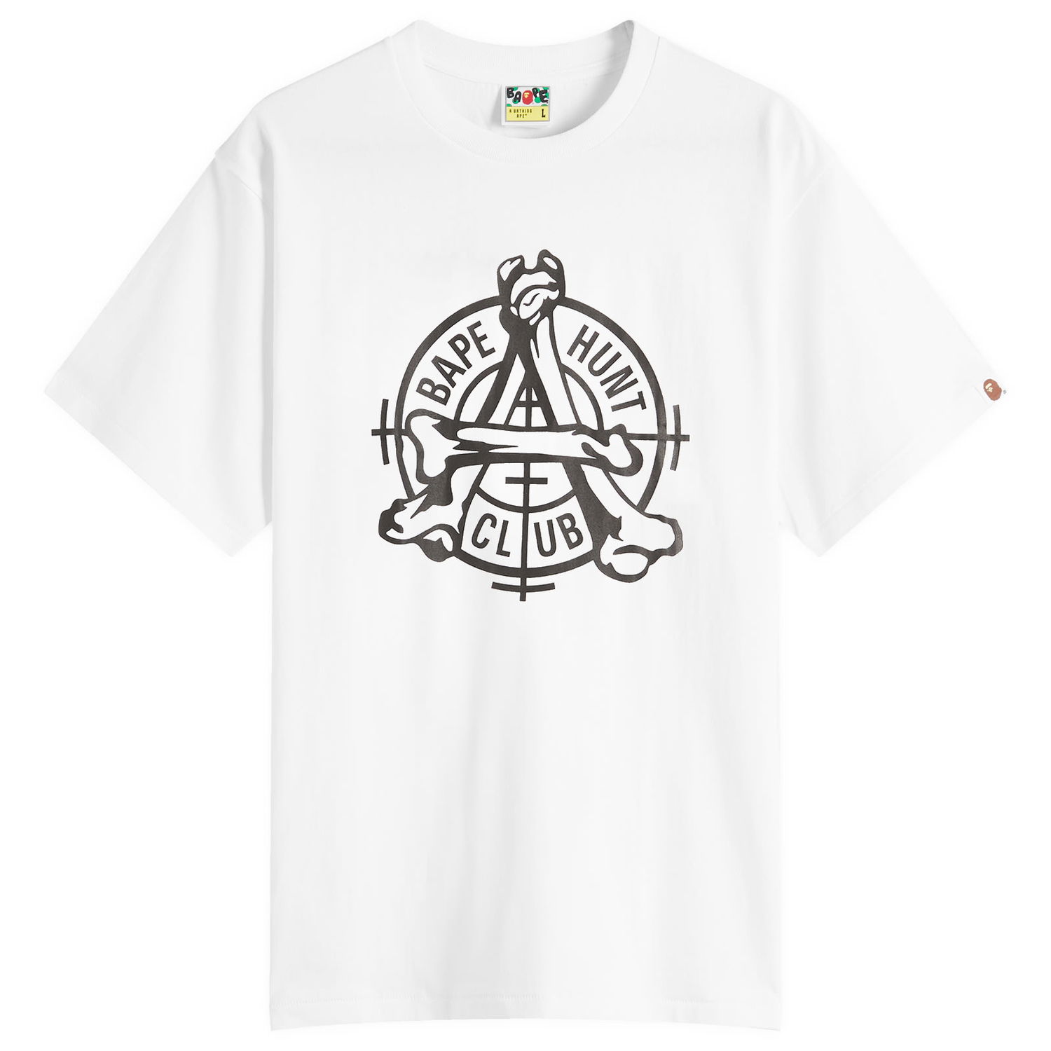 Tričko BAPE A Bathing Ape Hunt Club Tee, Size Small Biela | 001TEL801053M-WHT, 1