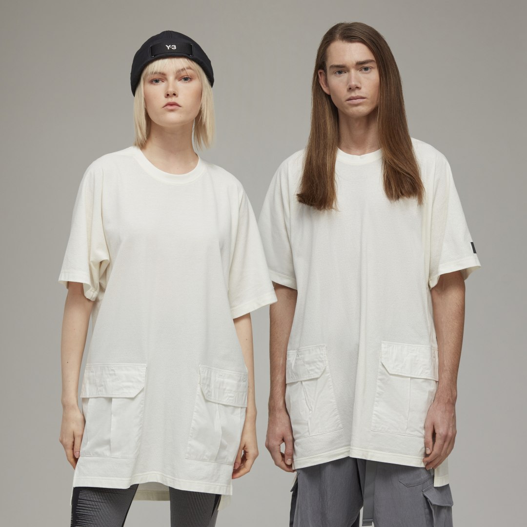 Tričko Y-3 Crepe Jersey Pocket Tee Biela | HZ8863, 1