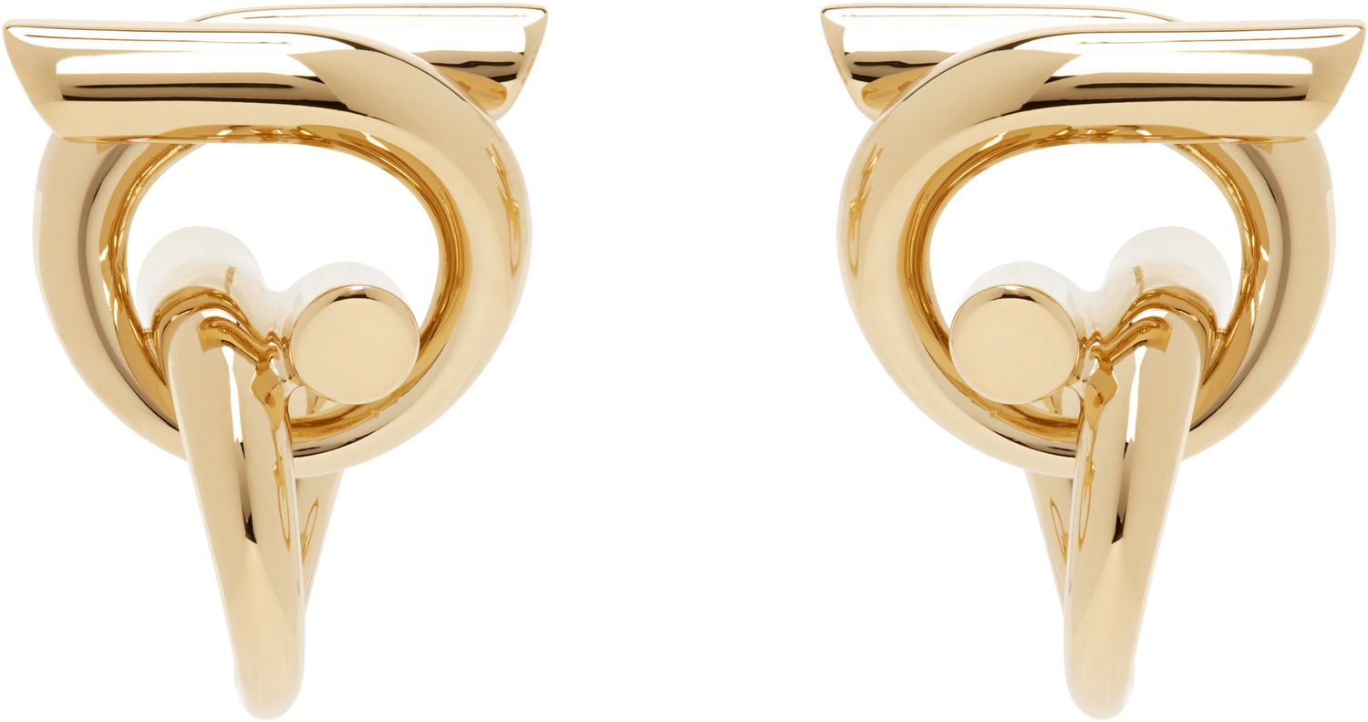 Náušnice FERRAGAMO Ferragamo Gancini Earrings Metalická | 780397, 0