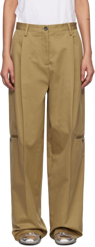 Cargo nohavice Acne Studios Acne Studios Twill Wide-Leg Trousers Hnedá | AK0875-, 0