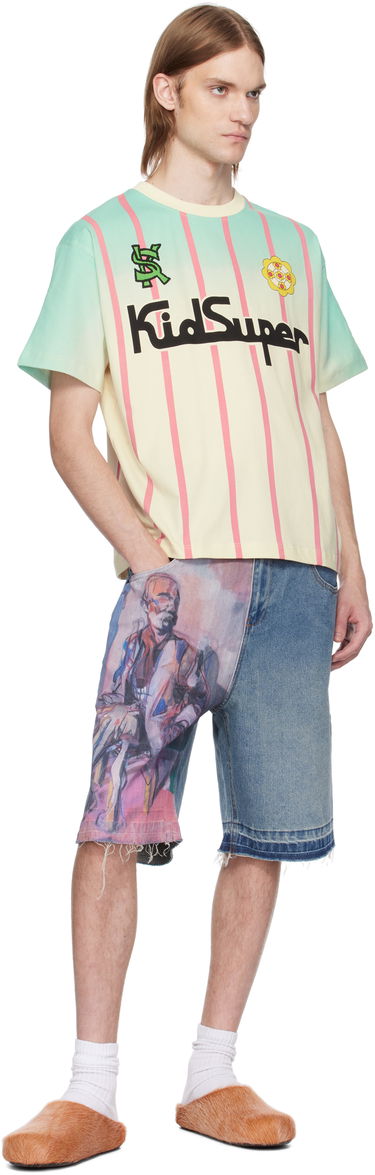 Šortky KidSuper KidSuper Painted Panel Denim Shorts Modrá | SS25-PT-08, 3