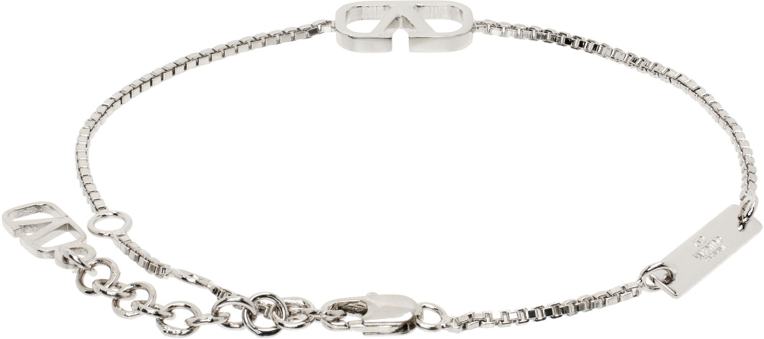Náramok Valentino Metal Chain Bracelet with Logo Metalická | 6Y2J0N40MET, 1