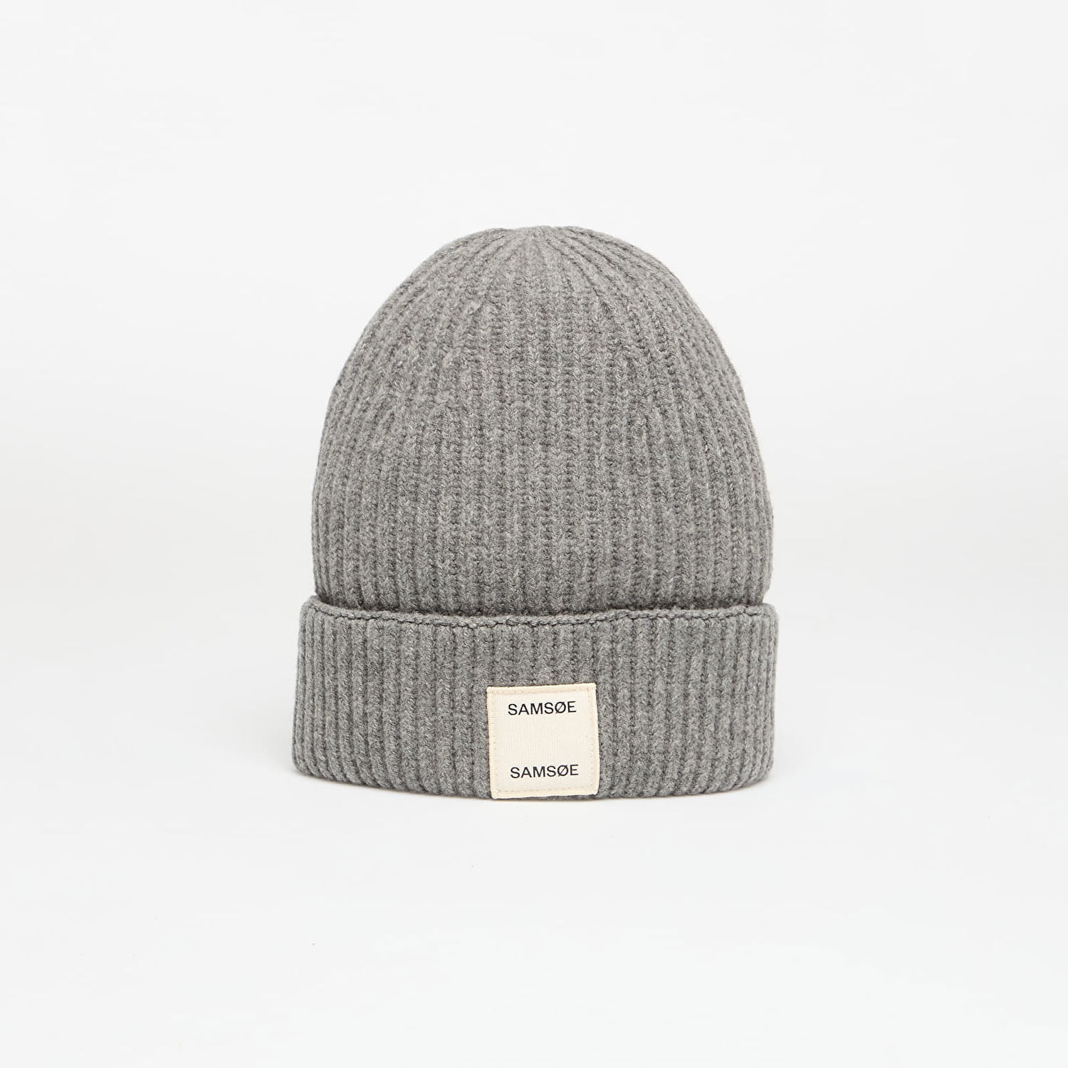 Kulicha Samsoe Samsoe Ribbed Beanie Šedá | F24300118_CLR000659, 0
