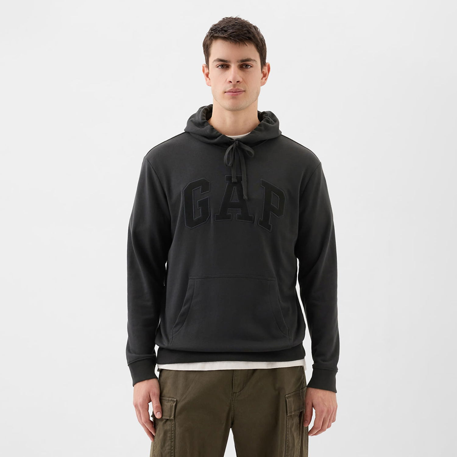 Mikina GAP French Terry Pullover Logo Hoodie Moonless Night Čierna | 868453-04, 0