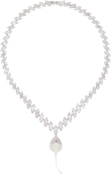 Náhrdelník Ottolinger Ottolinger Diamond Dip Necklace with Marquise Shaped Links and Pearl Pendant Metalická | 125901525E01, 0