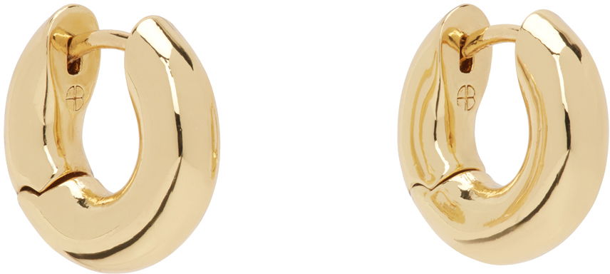 Náušnice Anine Bing ANINE BING Small Bold Link Hoop Earrings Metalická | A-15-3255-920, 1