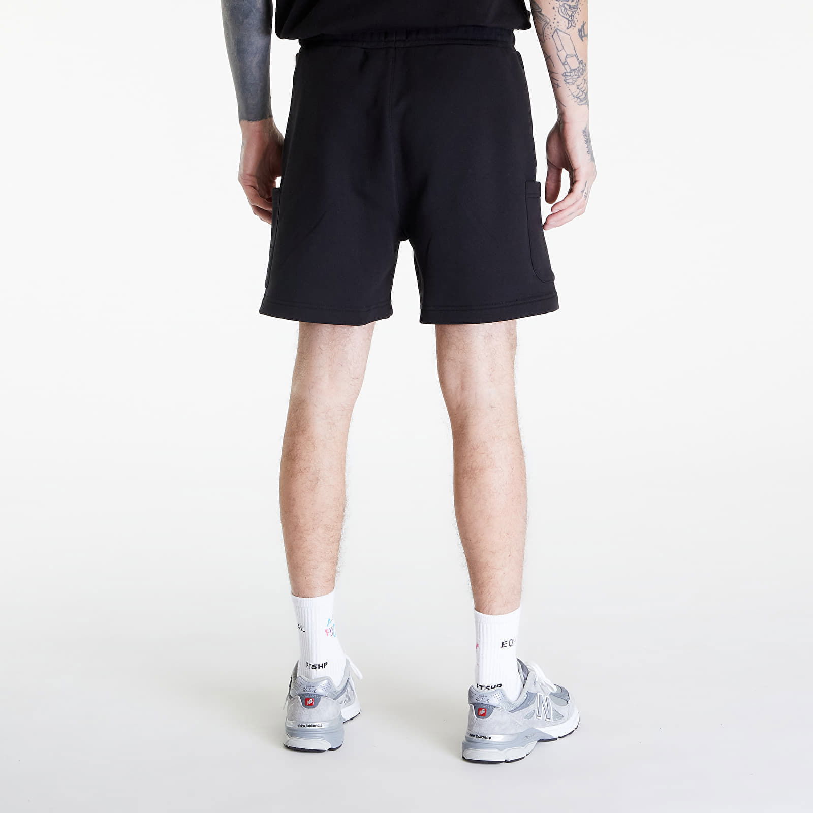 Badge Cargo Shorts Black