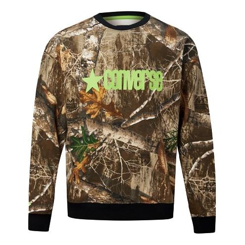 Sveter Converse Converse Retro Camouflage Crewneck Sweatshirt Hnedá | 10019970-249