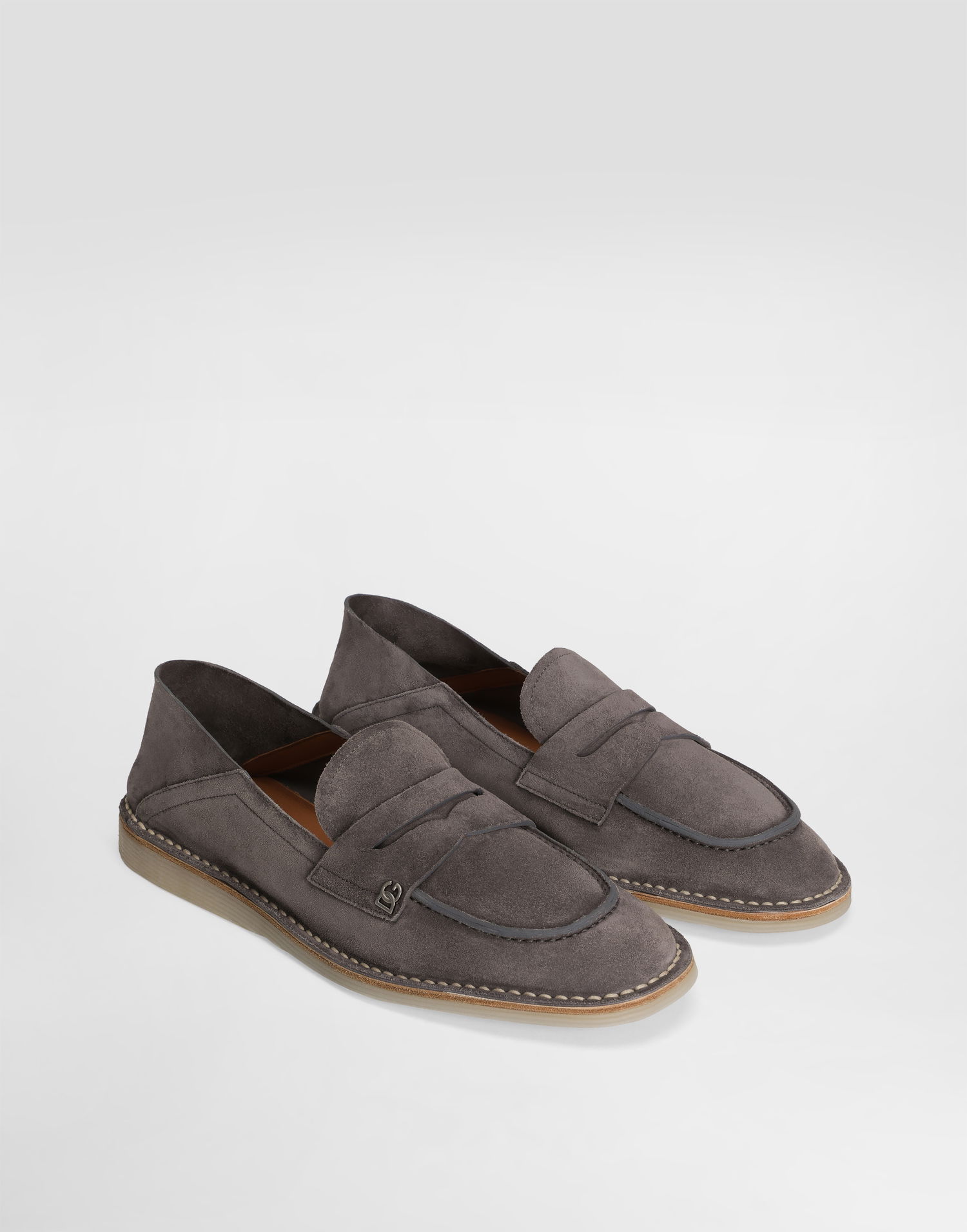 Tenisky a topánky Dolce & Gabbana Reversed Calfskin Driver Loafers Šedá | A50739AS70780730, 1