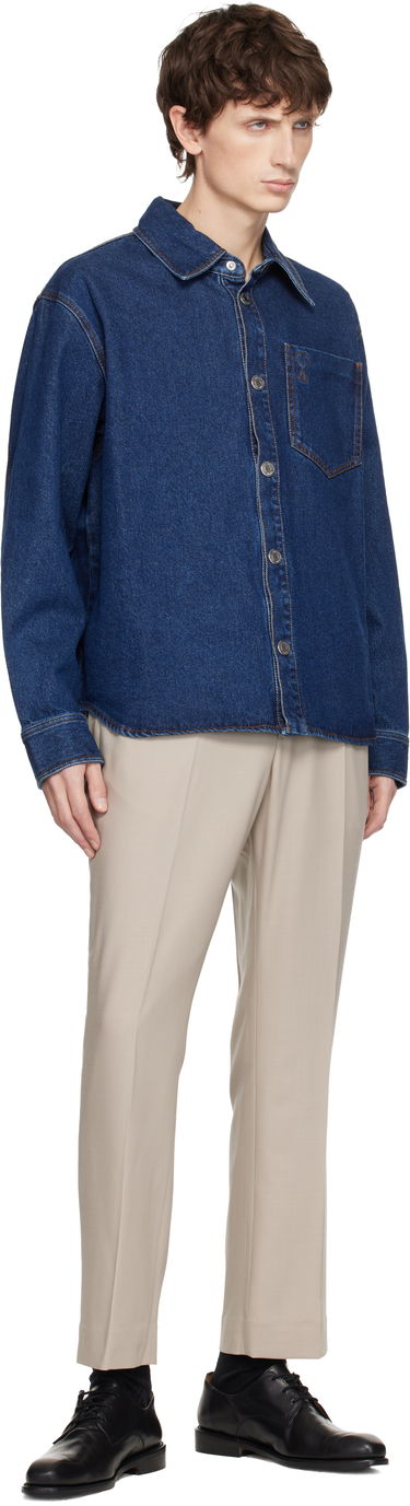 Nohavice AMI Wool Elasticated Waist Trousers Béžová | H25HTR226.WV0066, 3