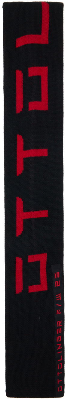Šál Ottolinger Ottolinger Jacquard Knit Scarf Čierna | 2700302, 0