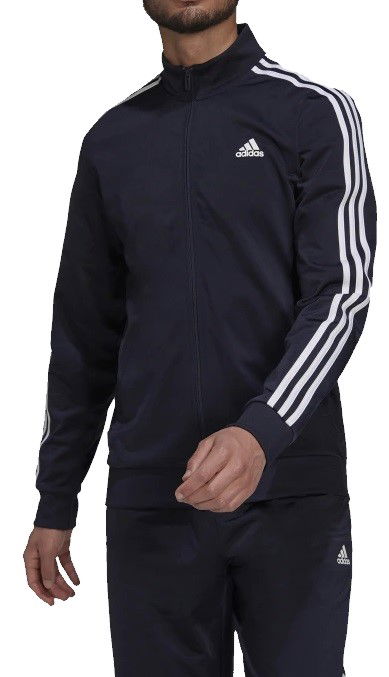Mikina adidas Originals Sportswear Primegreen Essentials Warm-Up 3-Stripes Navy | h46100, 0