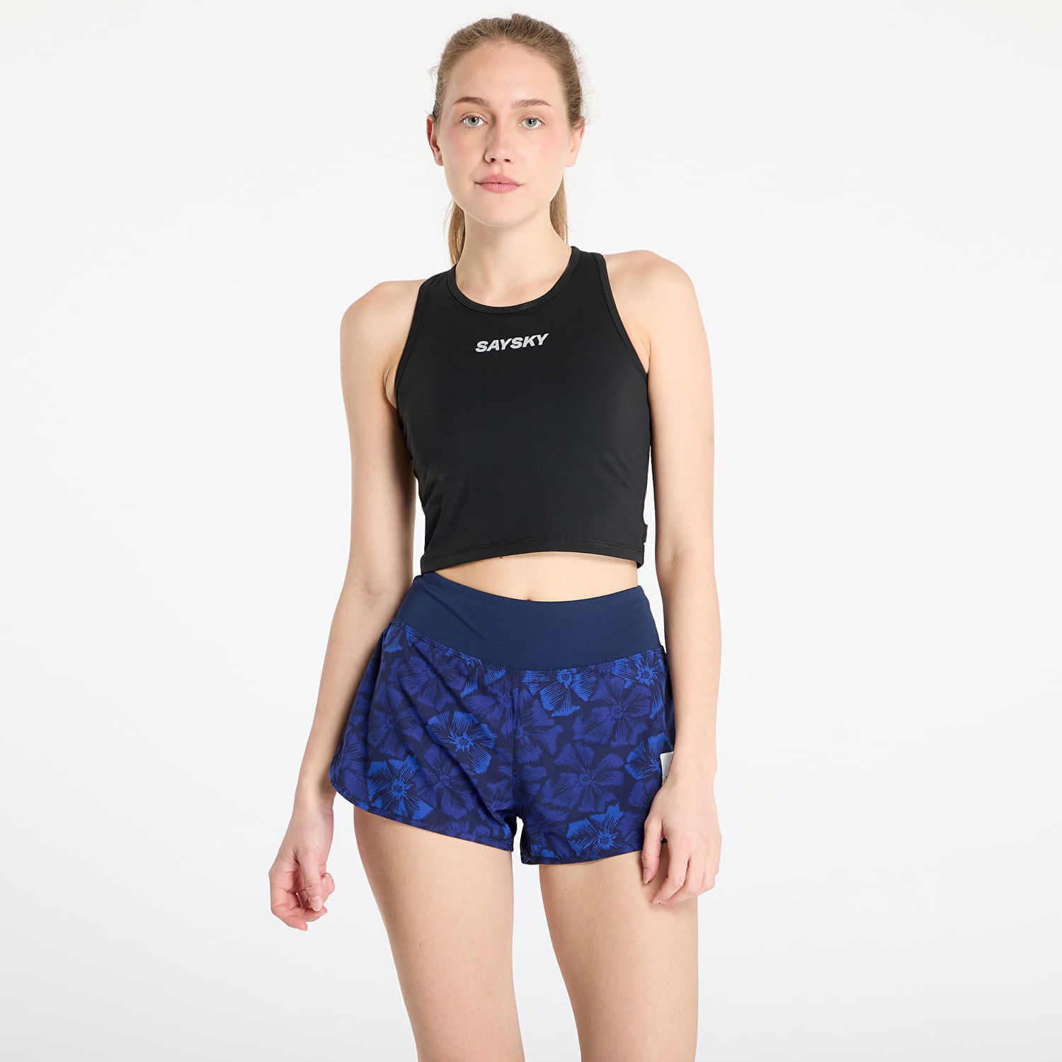 Tielko Saysky SAYSKY Flow Race Crop Top Čierna | XWRSB61C901, 0