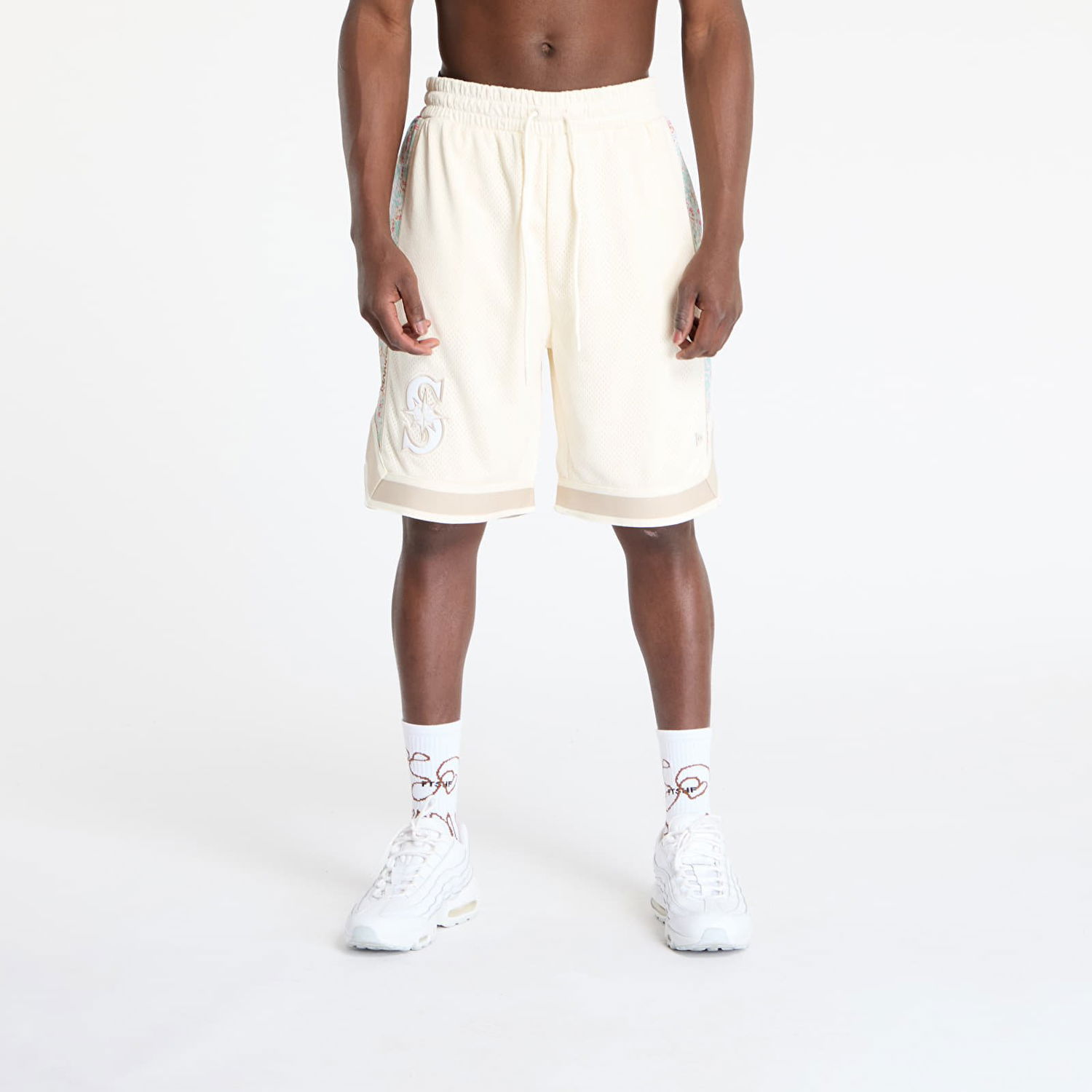 Šortky New Era New Era Seattle Mariners MLB Infill Mesh Shorts Béžová | 60667836, 0