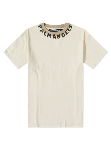 Tričko Palm Angels Neck Logo Tee Biela | PMAA072S23JER0070110