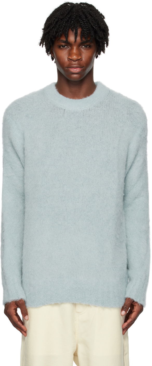Sveter AMI Hairy Sweater Modrá | HKS026.KN0021, 0