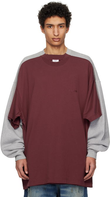 Tričko VETEMENTS Vetements Runway Merged T-Shirt Sweatshirt Vínová | UA66CW630G, 0