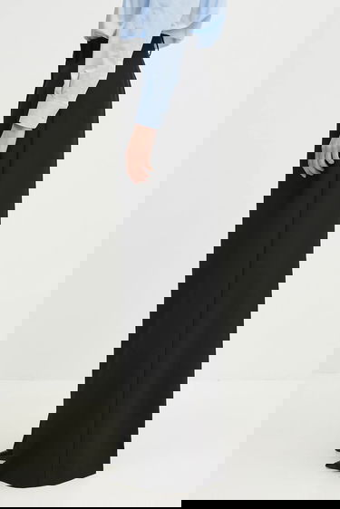 Nohavice Anine Bing Lou Wide-Leg High Waist Pleated Trouser Čierna | A.03.10389, 1