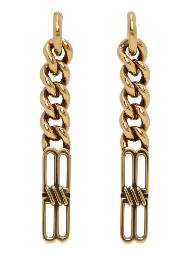 Náušnice Balenciaga 'BB' Icon Gourmet Earrings Béžová | 765667 TZ99J