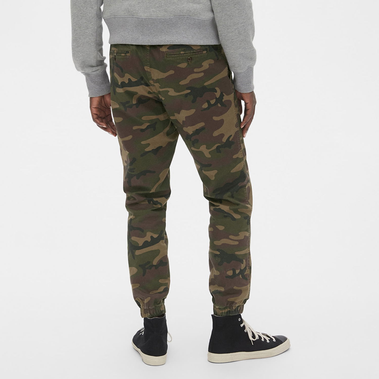 Nohavice GAP Jogger Pants Green Camo Zelené | 496157-00, 1