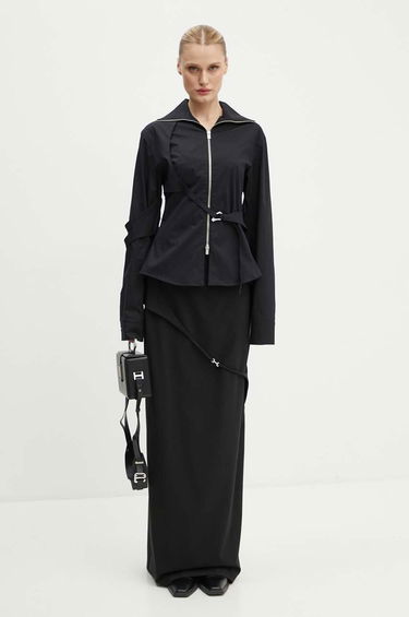 Košeľa HELIOT EMIL Cutout Detail Zip-Up Shirt Čierna | PREAW24.W.05.055.BLK01, 1