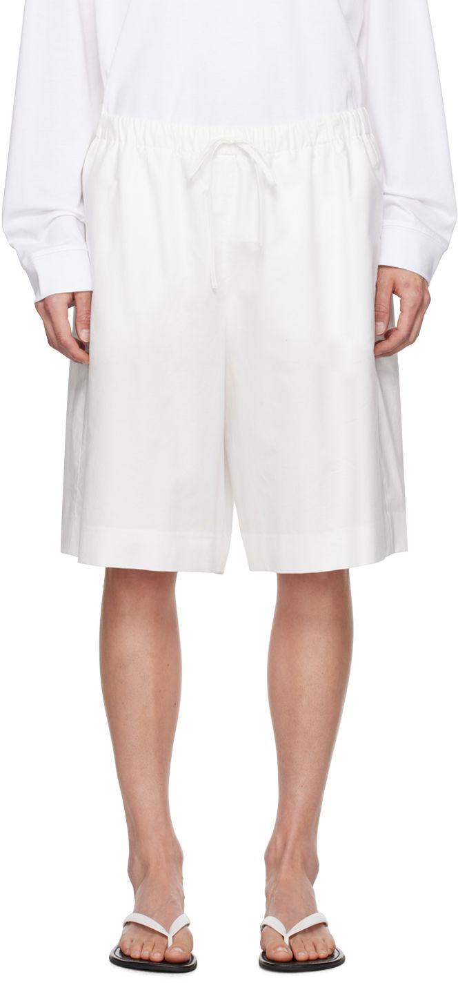 Šortky The Row Stanton Elastic Waistband Shorts Biela | 8156-W3095, 0