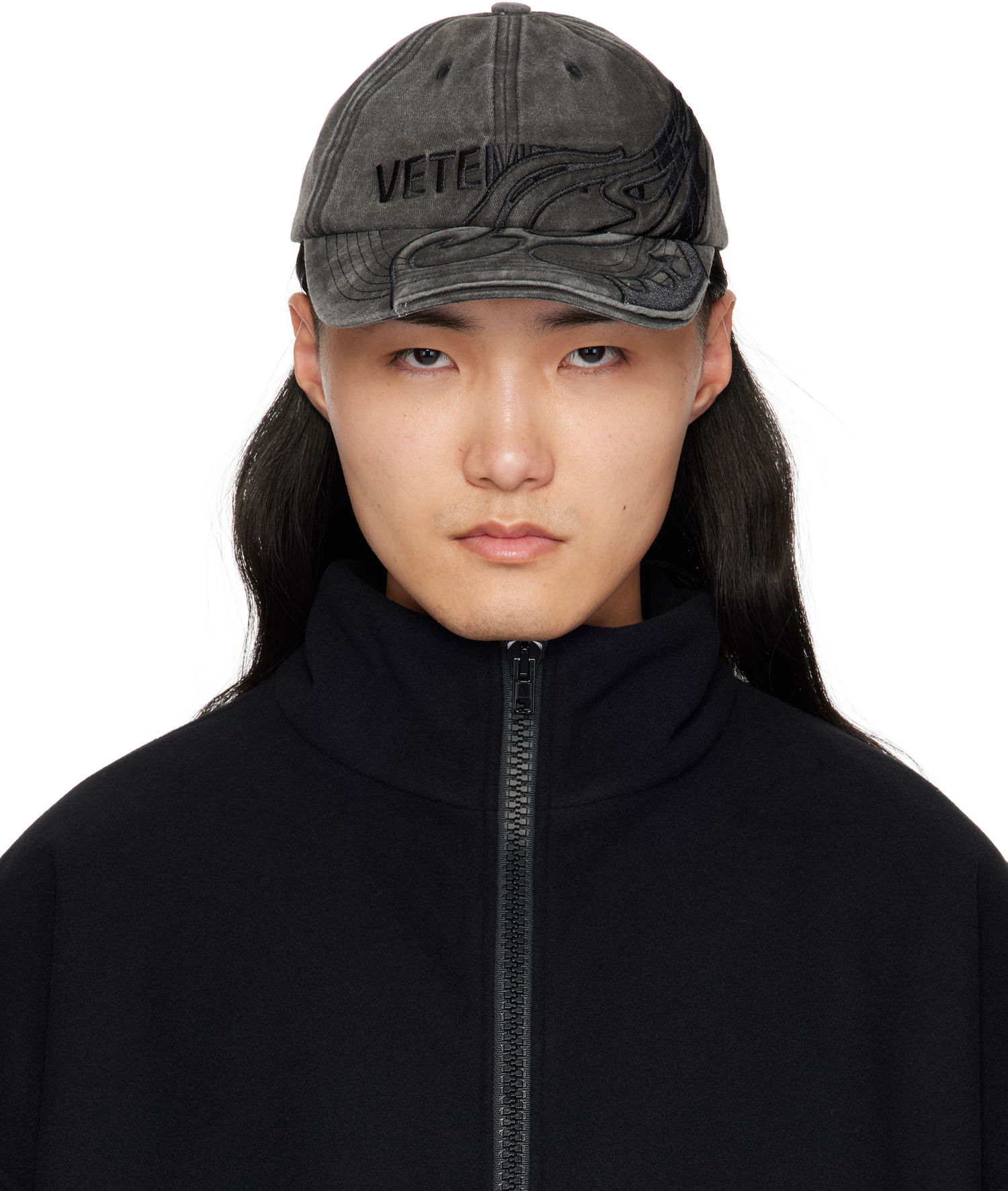 Šiltovka VETEMENTS Vetements Flame Logo Cap Šedá | UA66CA150B, 0