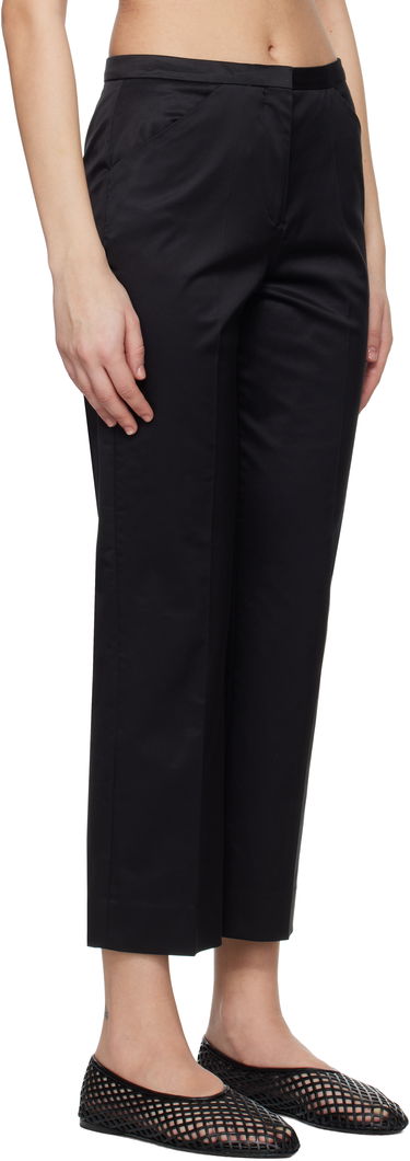 Nohavice TOTEME TOTEME Cropped Straight Trousers Čierna | 252-WRB0248-FB0391, 1