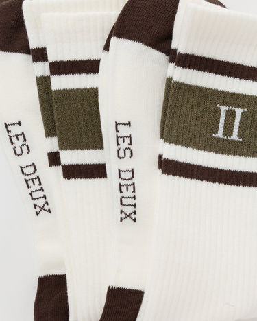 Ponožky Les Deux William Stripe 2-Pack Socks Biela | LDM950006-241953, 1