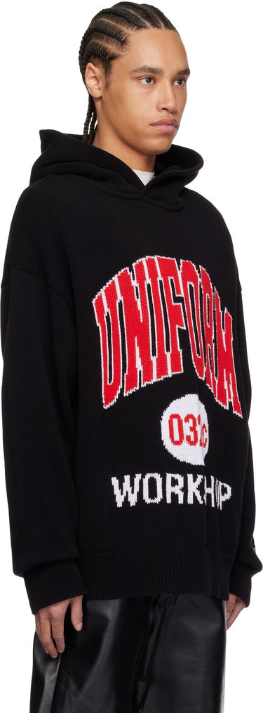 Mikina 032C Lucky Strike Knit Hoodie Čierna | S25-URK-0611-000, 1