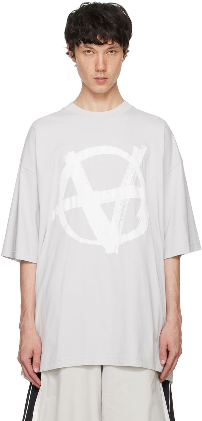 Tričko VETEMENTS Double Anarchy T-Shirt Šedá | UA65TR650M, 0