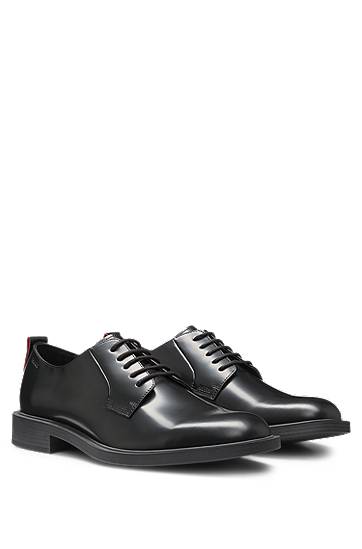 Doplnky BOSS Derby Leather Shoes with Logo Detail Čierna | 50548654, 0