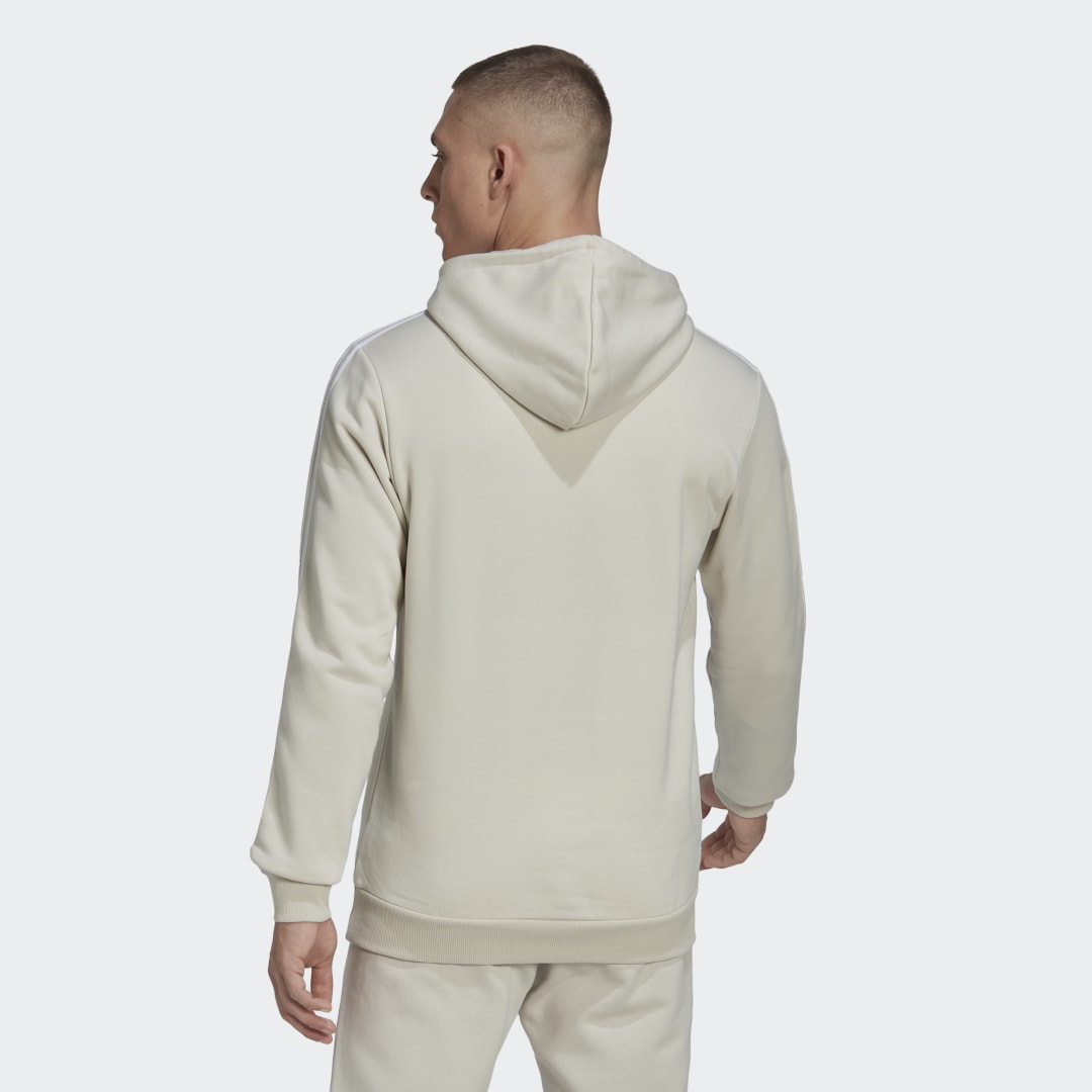 Mikina adidas Performance Essentials Fleece 3-Stripes Hoodie Béžová | HL2265, 1