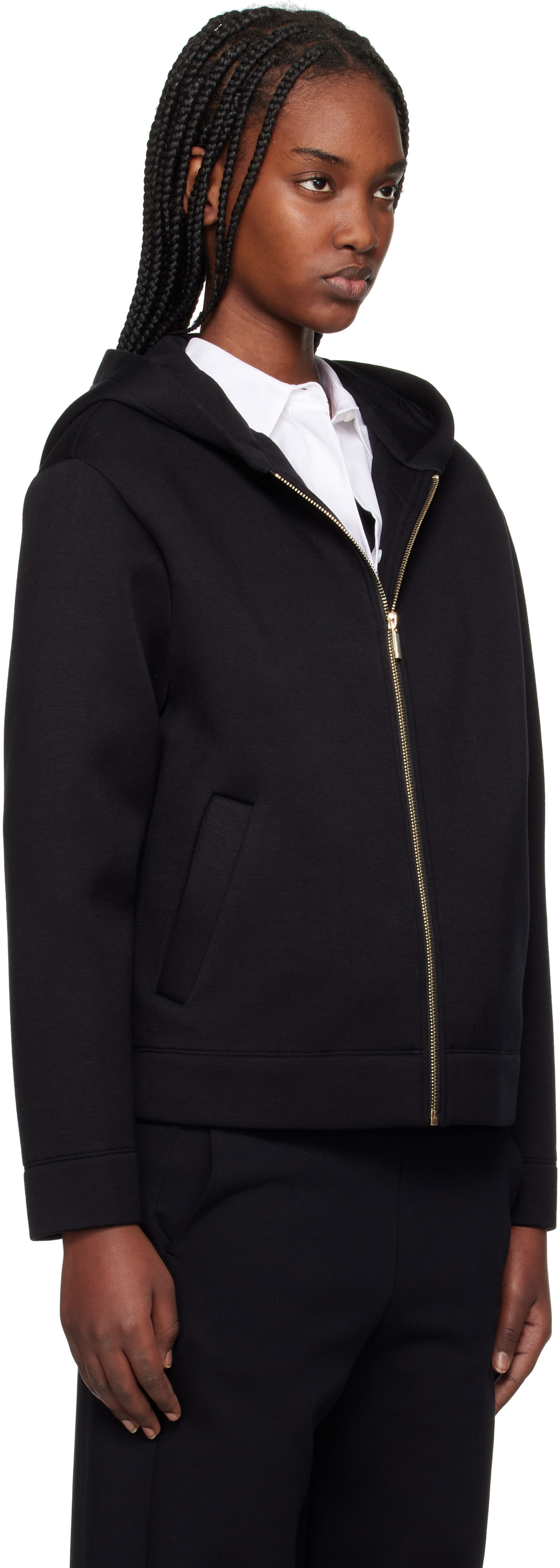 Mikina Max Mara Max Mara Andorra Scuba Hoodie Čierna | 2519911031600, 1