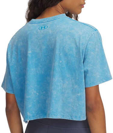 Crop Top Under Armour Under Armour Rival Wash Cropped T-Shirt Modrá | 1389724-452, 1