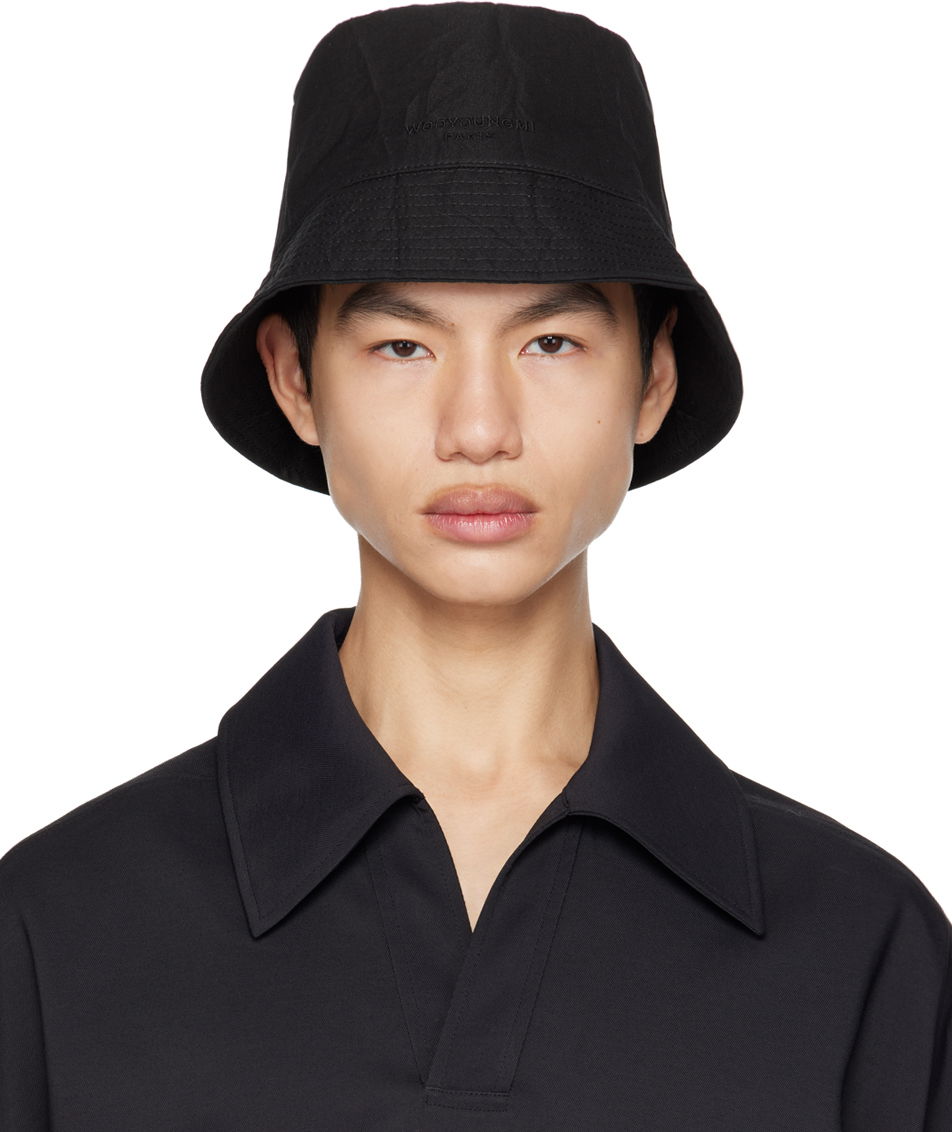 Klobúk WOOYOUNGMI Crinkle Bucket Hat Čierna | W231AC53, 0