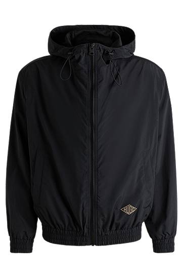 Vetrovka BOSS Hooded Windbreaker Jacket Čierna | 50534458, 0