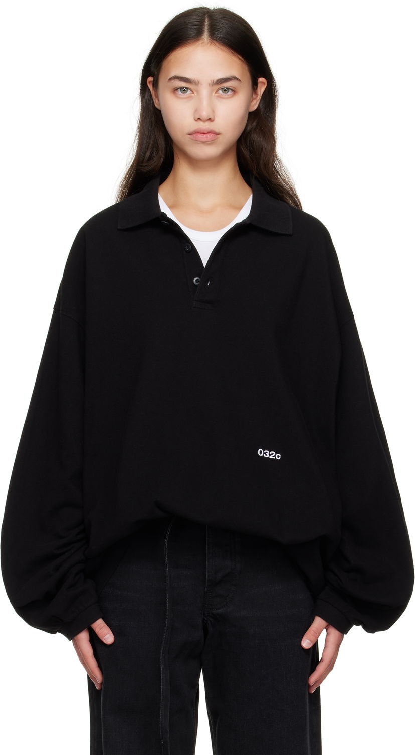 Polo tričko 032C Speed Devil Long Sleeve Polo Čierna | F25-URC-0479-050-W